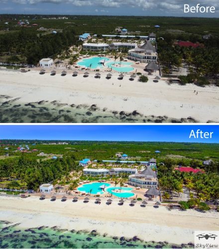 Photo editing drone photo